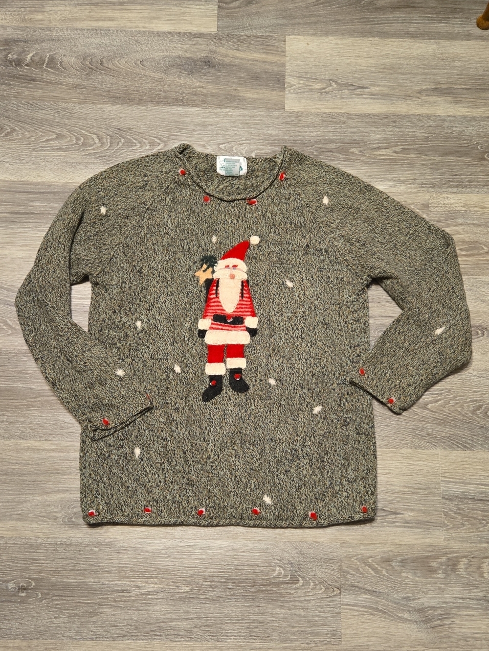 Vintage Christmas Santa Sweater Sz Small